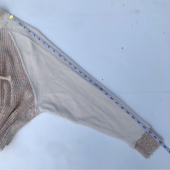 💙 Free People Knit Cropped Hoodie Sweatshirt - Picture 10 of 12